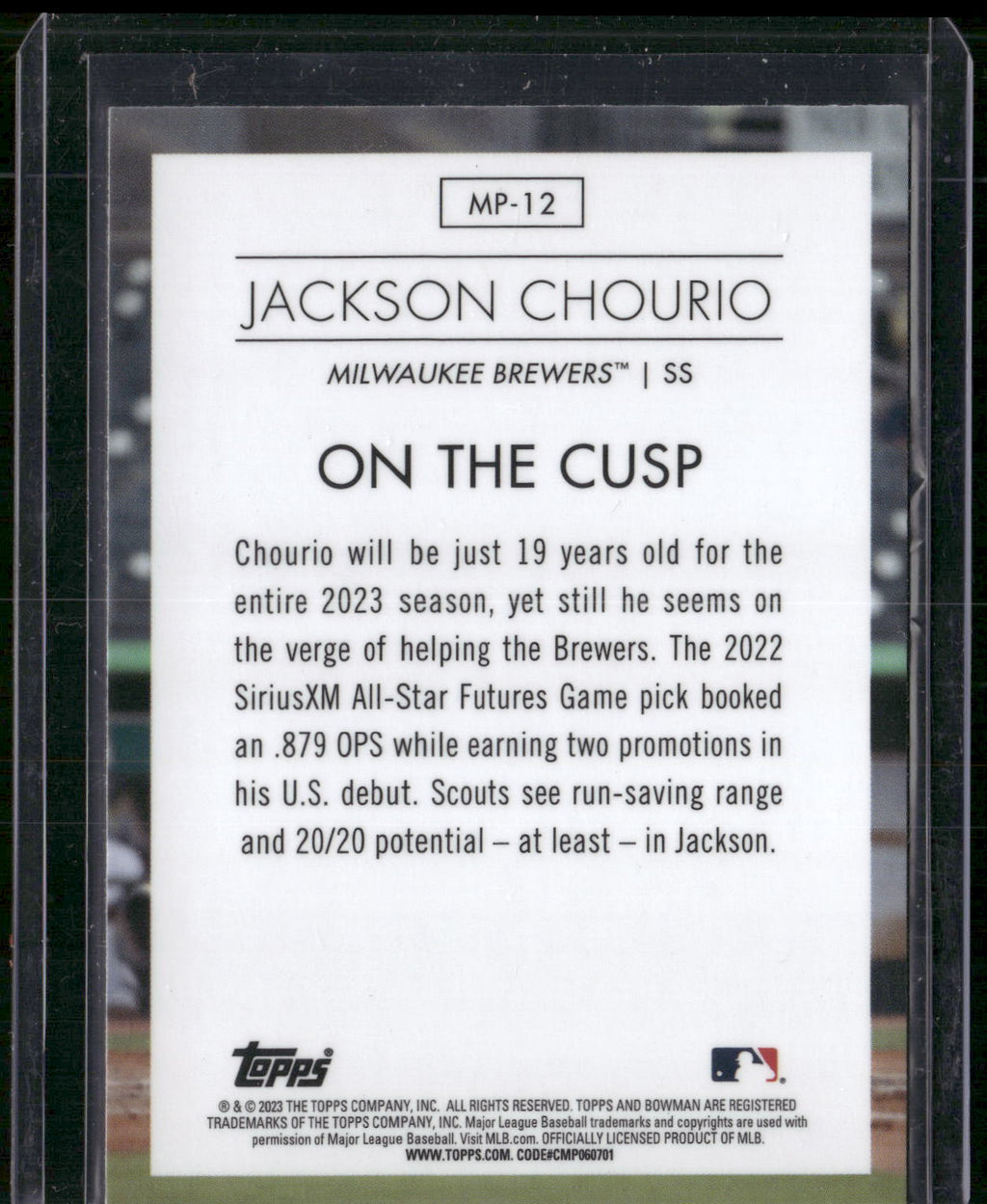 2023 Bowman #MP-12 Jackson Chourio Modern Prospects