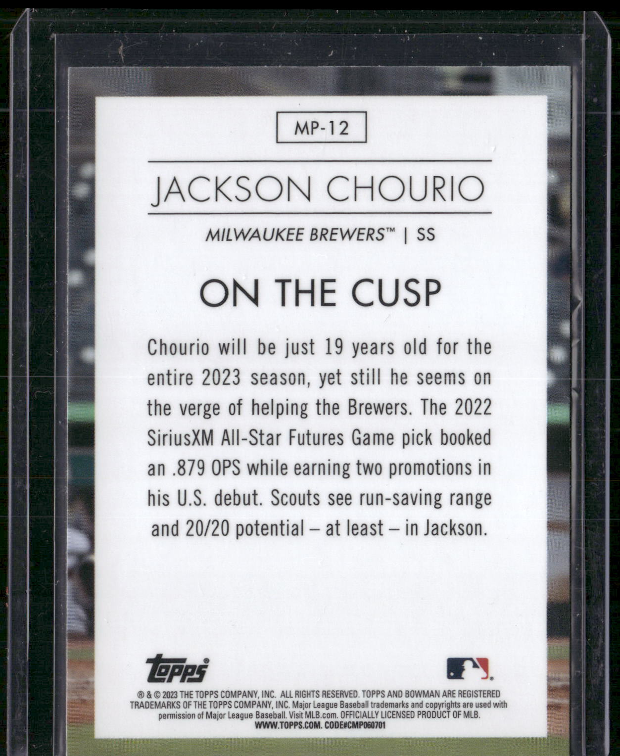 2023 Bowman #MP-12 Jackson Chourio Modern Prospects