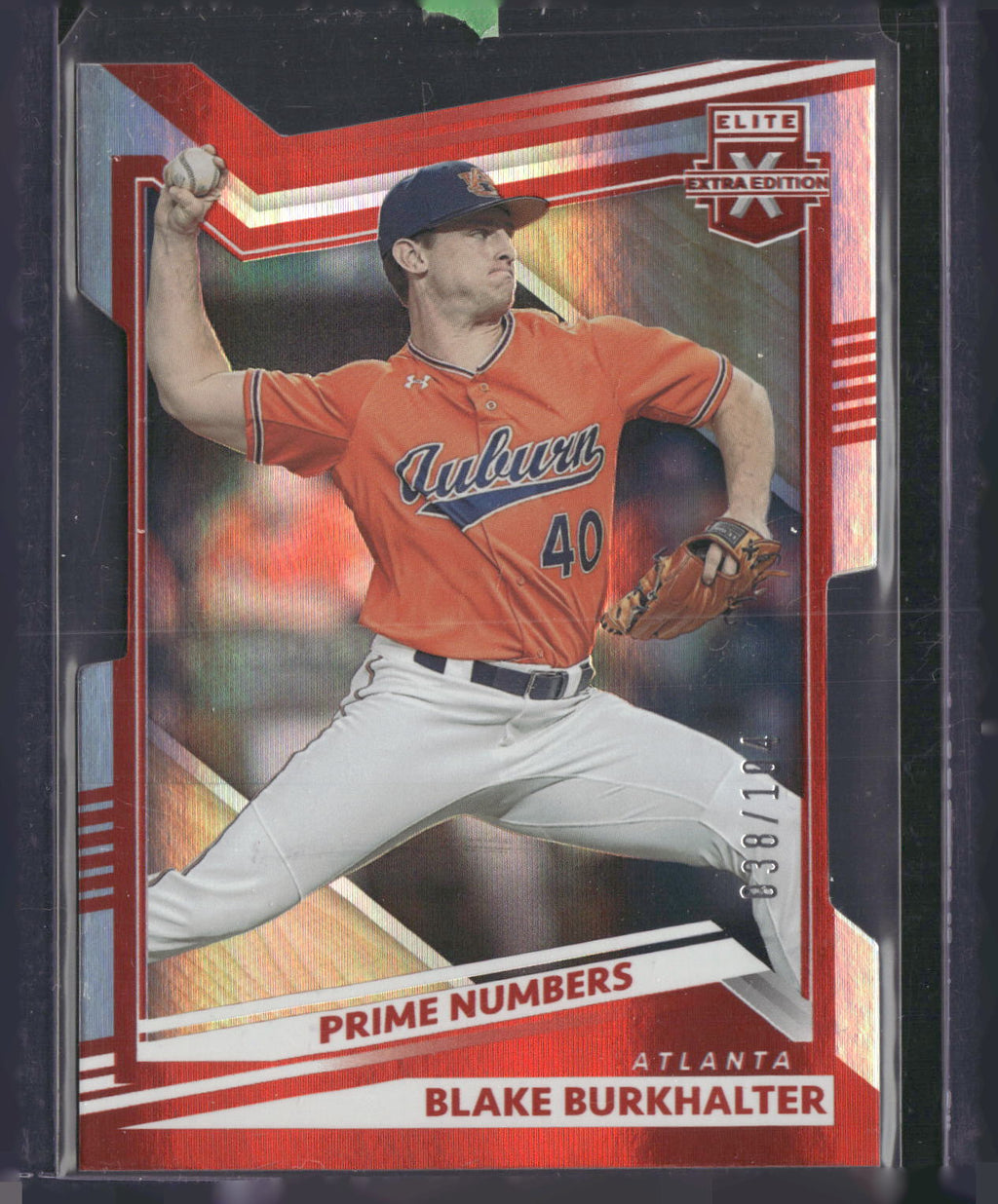 2022 Panini Elite Extra Edition #76 Blake Burkhalter Prime #s Die Cut #/104