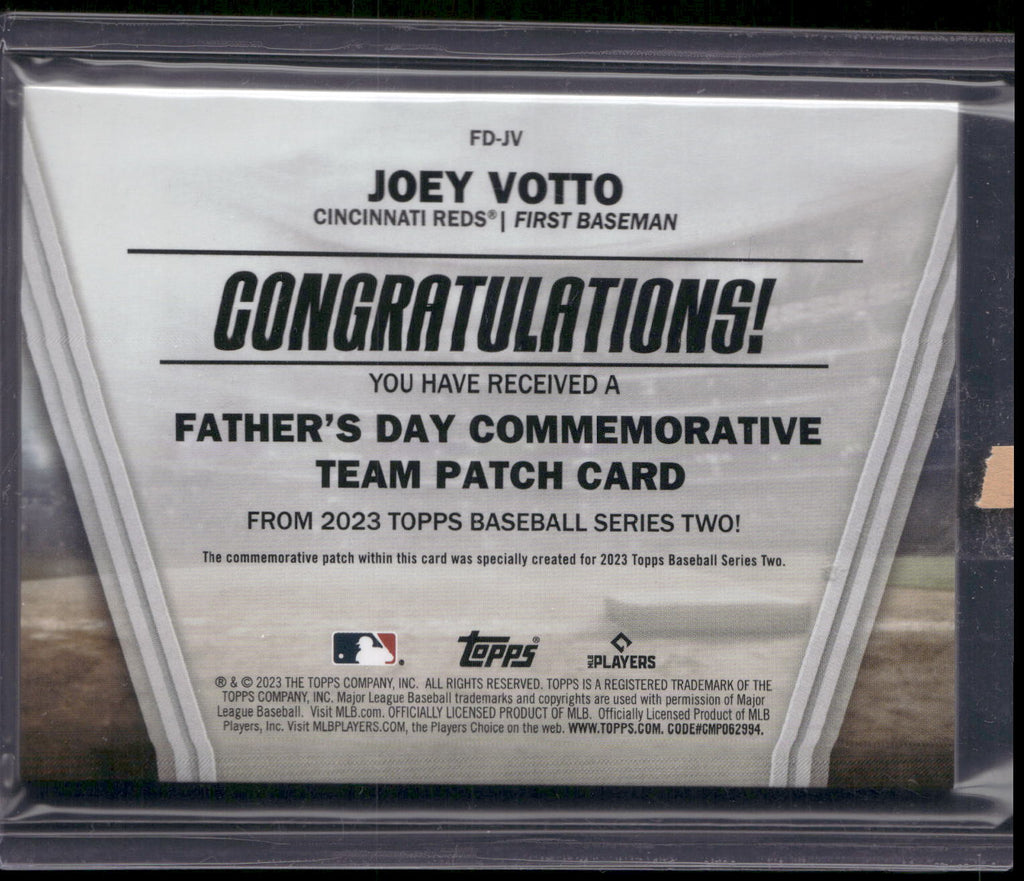 2023 Topps #FD-JV Joey Votto Father's Day Commemorative Team Patches