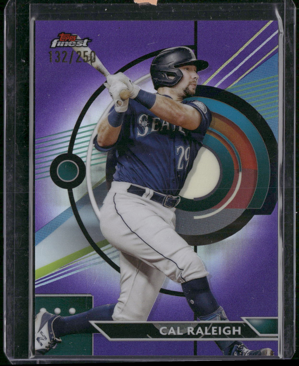 2023 Finest #99 Cal Raleigh Purple Refractor #/250