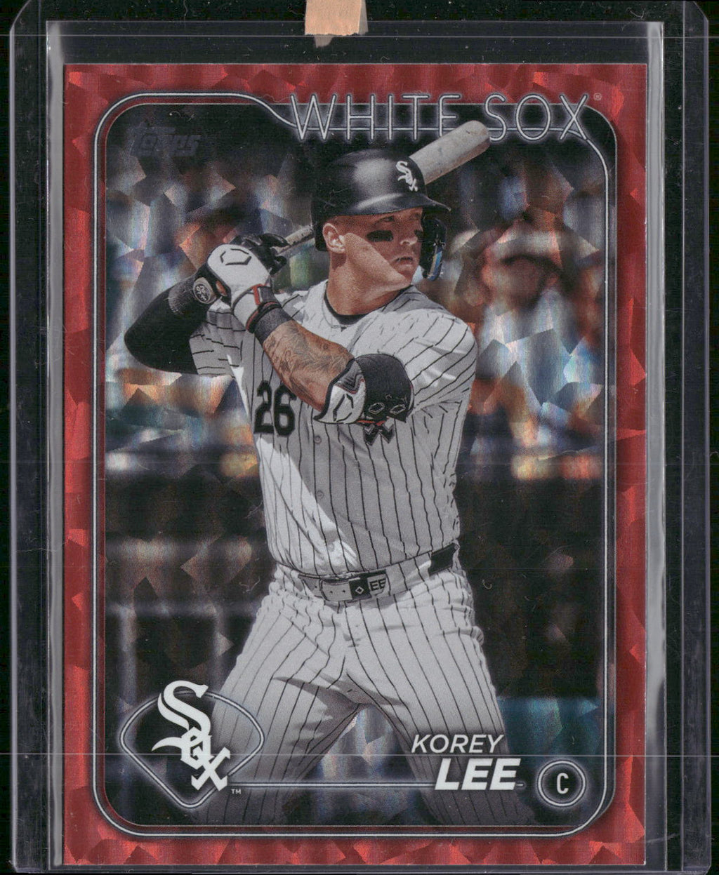 2024 Topps Update #US244 Korey Lee Red Crackle Foilboard #/199