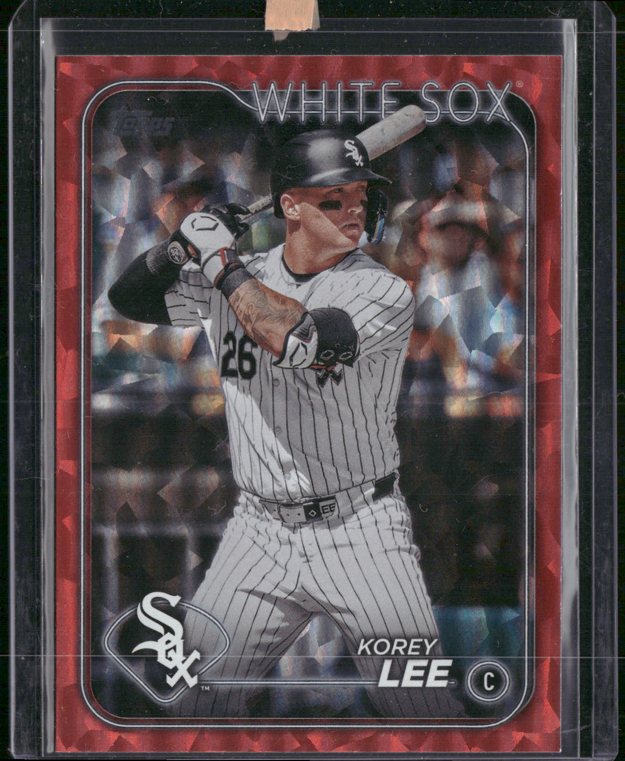 2024 Topps Update #US244 Korey Lee Red Crackle Foilboard #/199