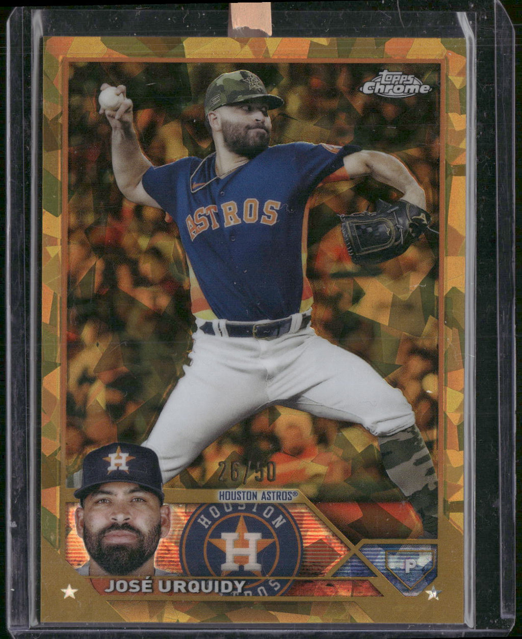 2023 Topps Chrome Sapphire Edition #518 José Urquidy Gold #/50