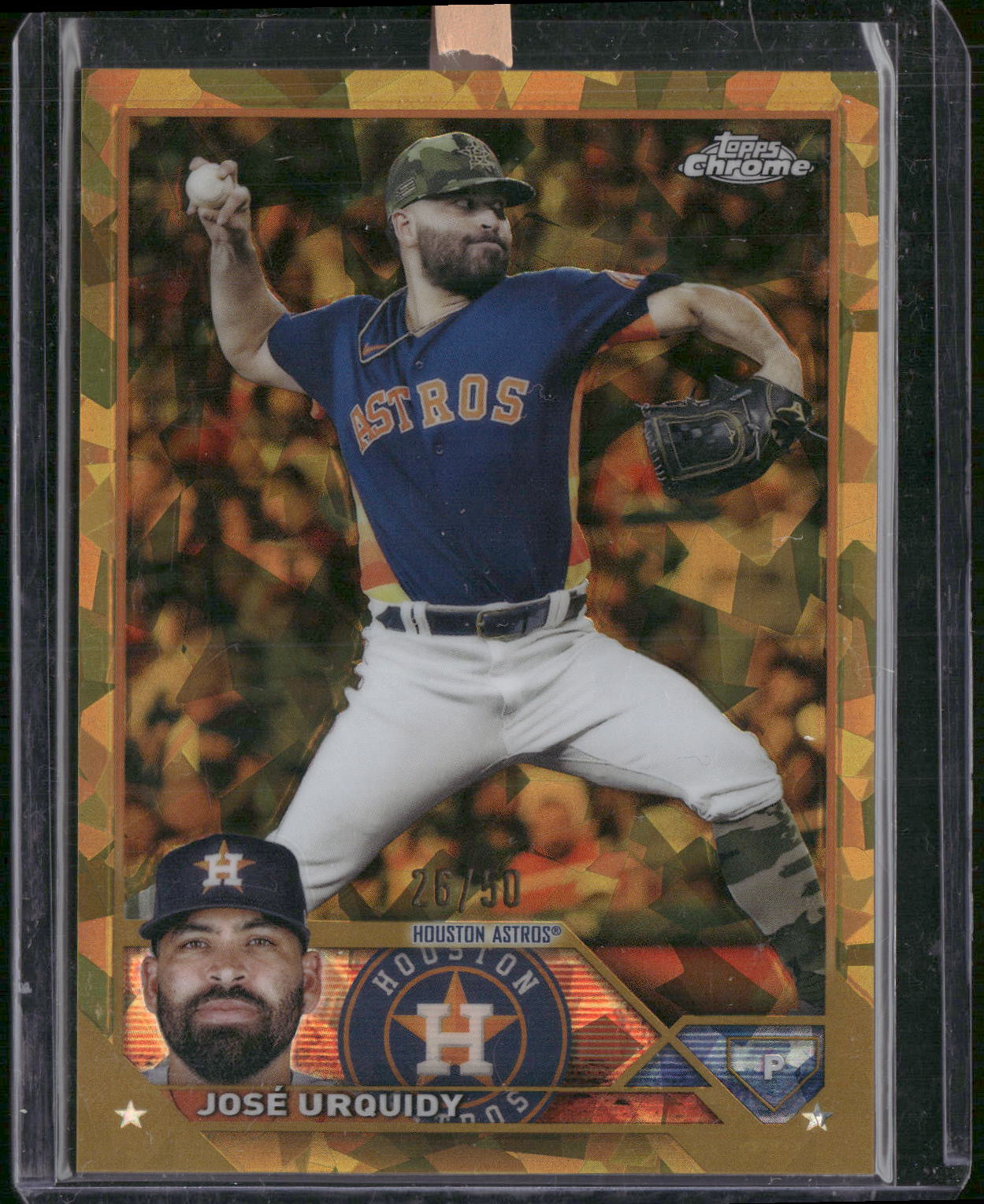2023 Topps Chrome Sapphire Edition #518 José Urquidy Gold #/50