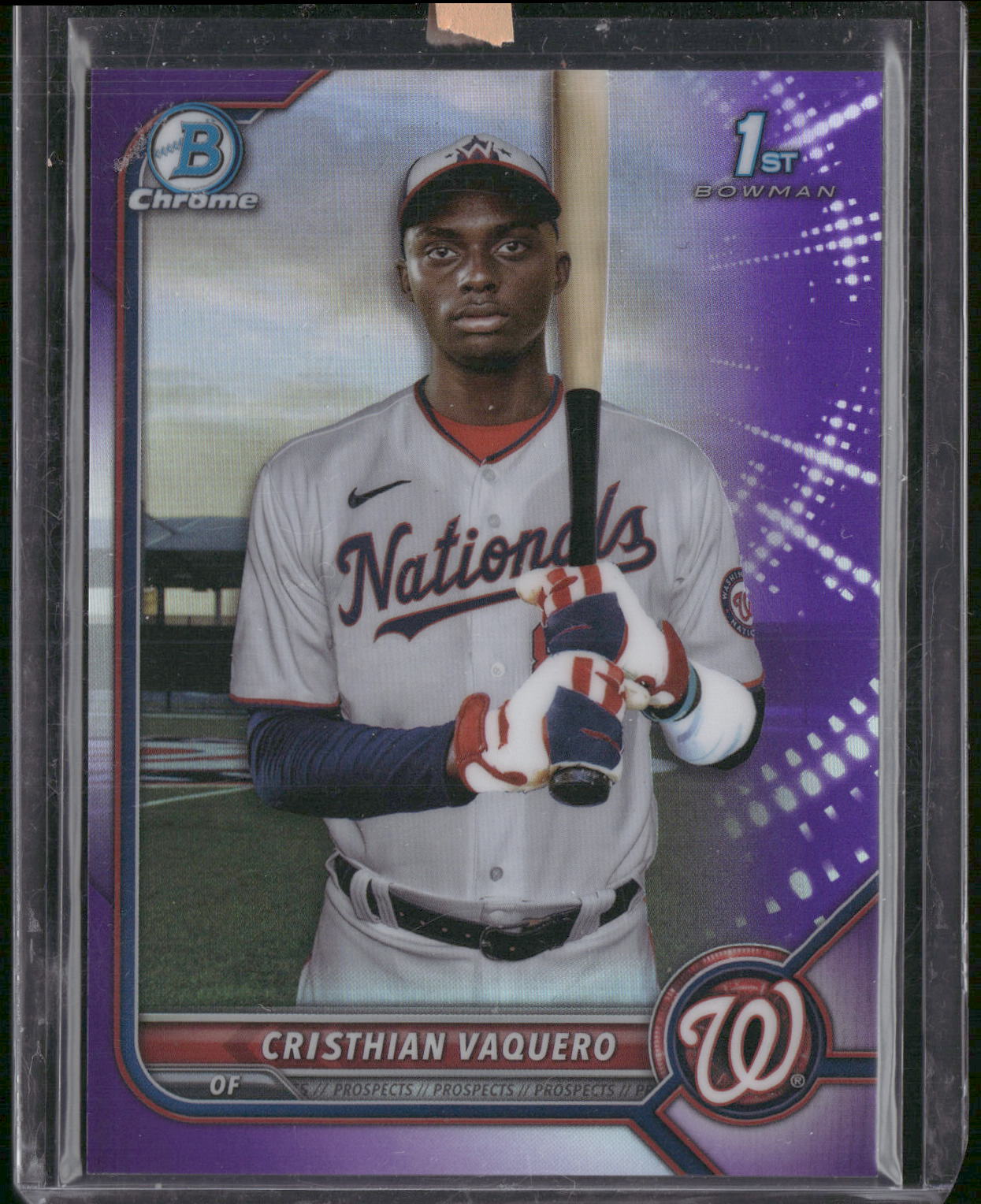 2022 Bowman Chrome #BCP-157 Cristhian Vaquero Prospects Purple Refractor #/250