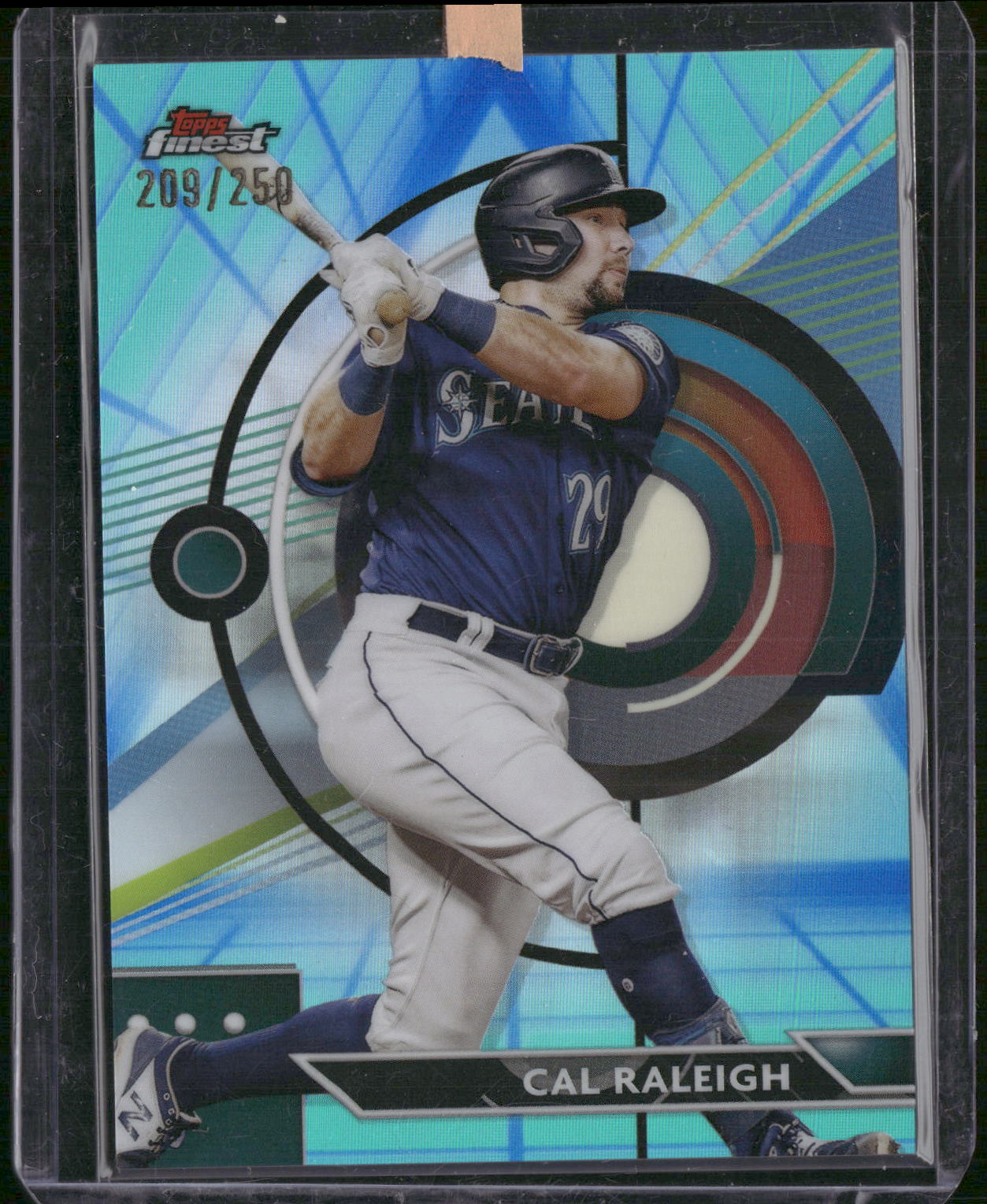 2023 Finest #99 Cal Raleigh Blue/Aqua Vapor Refractor #/250
