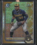 2022 Bowman #BCP-15 Branlyn Jaraba Chrome Prospects Gold Shimmer Refractors #/50