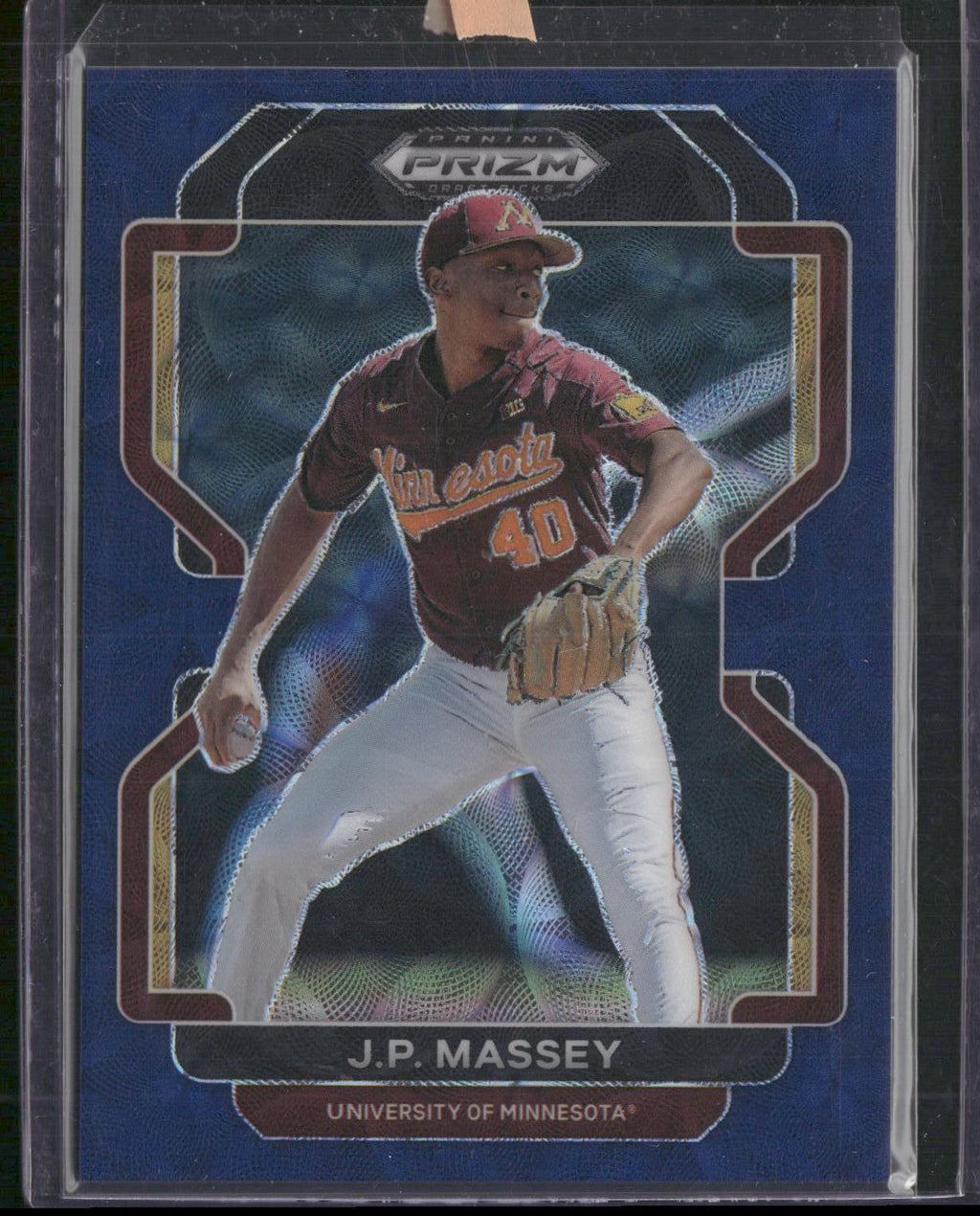 2022 Panini Prizm Draft Picks #PDP200 JP Massey Blue Kaleidoscope SN/15