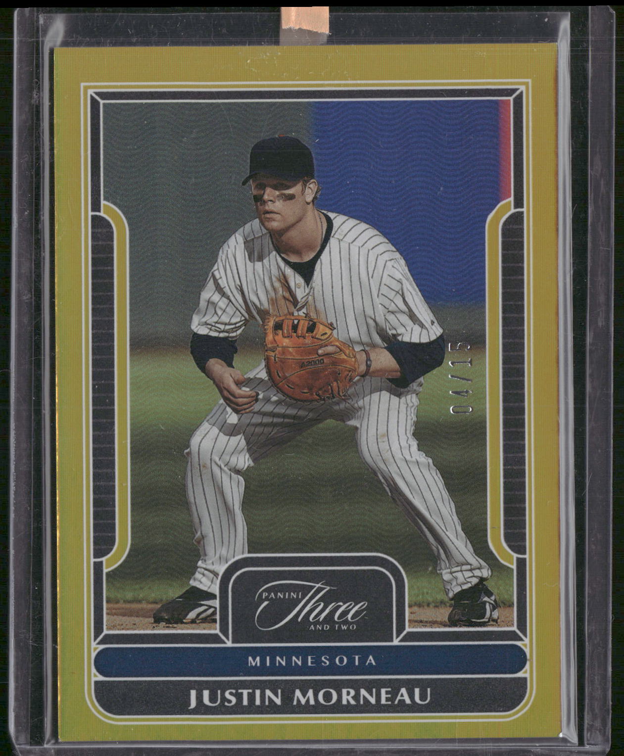 2023 Panini Three and Two #96 Justin Morneau Holo Gold #/15