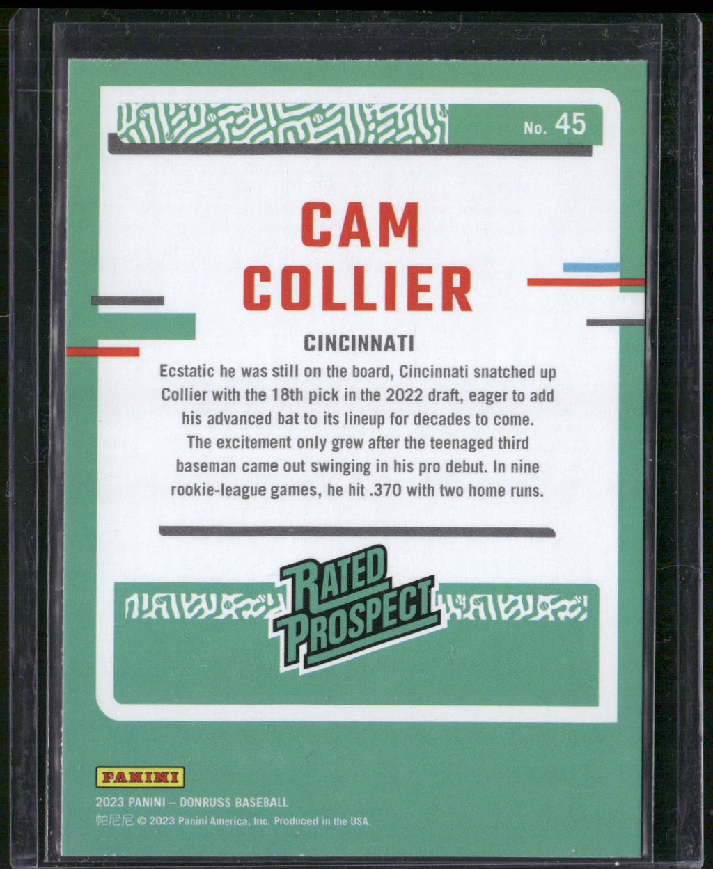 2023 Donruss #45 Cam Collier