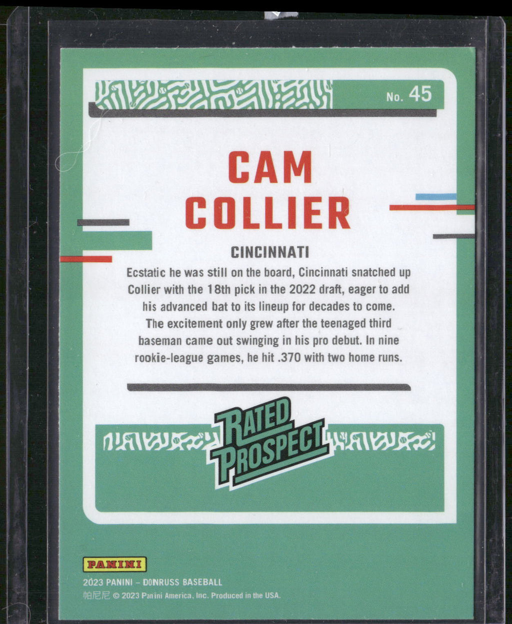 2023 Donruss #45 Cam Collier