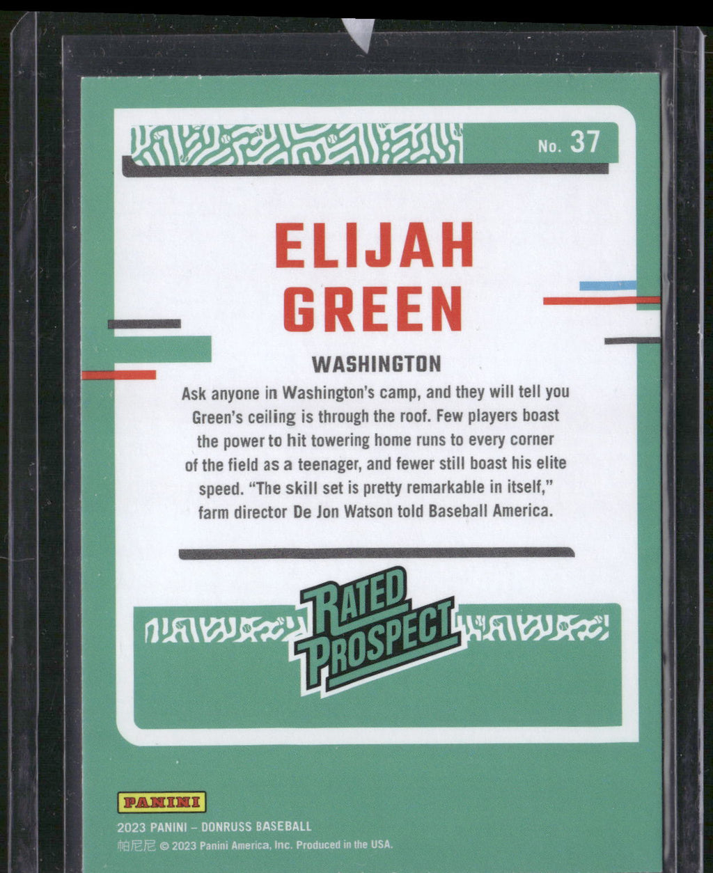 2023 Donruss #37 Elijah Green