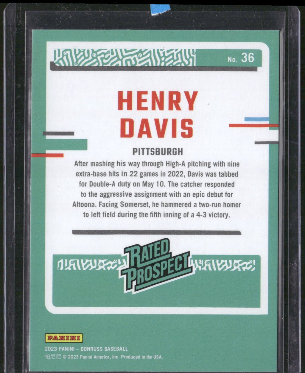2023 Donruss #36 Henry Davis