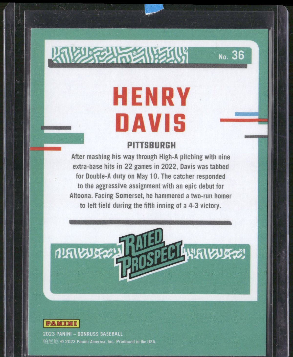 2023 Donruss #36 Henry Davis