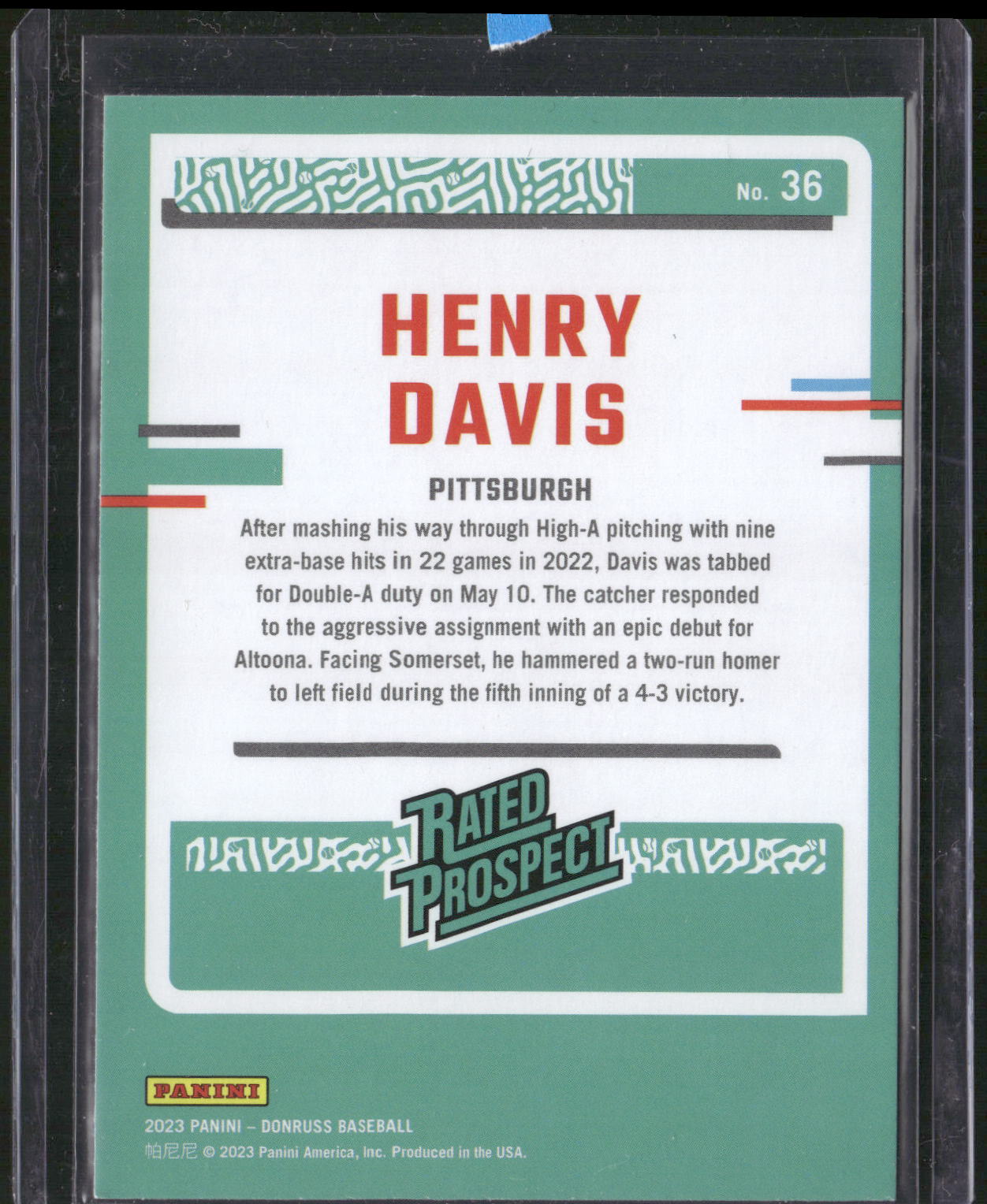 2023 Donruss #36 Henry Davis