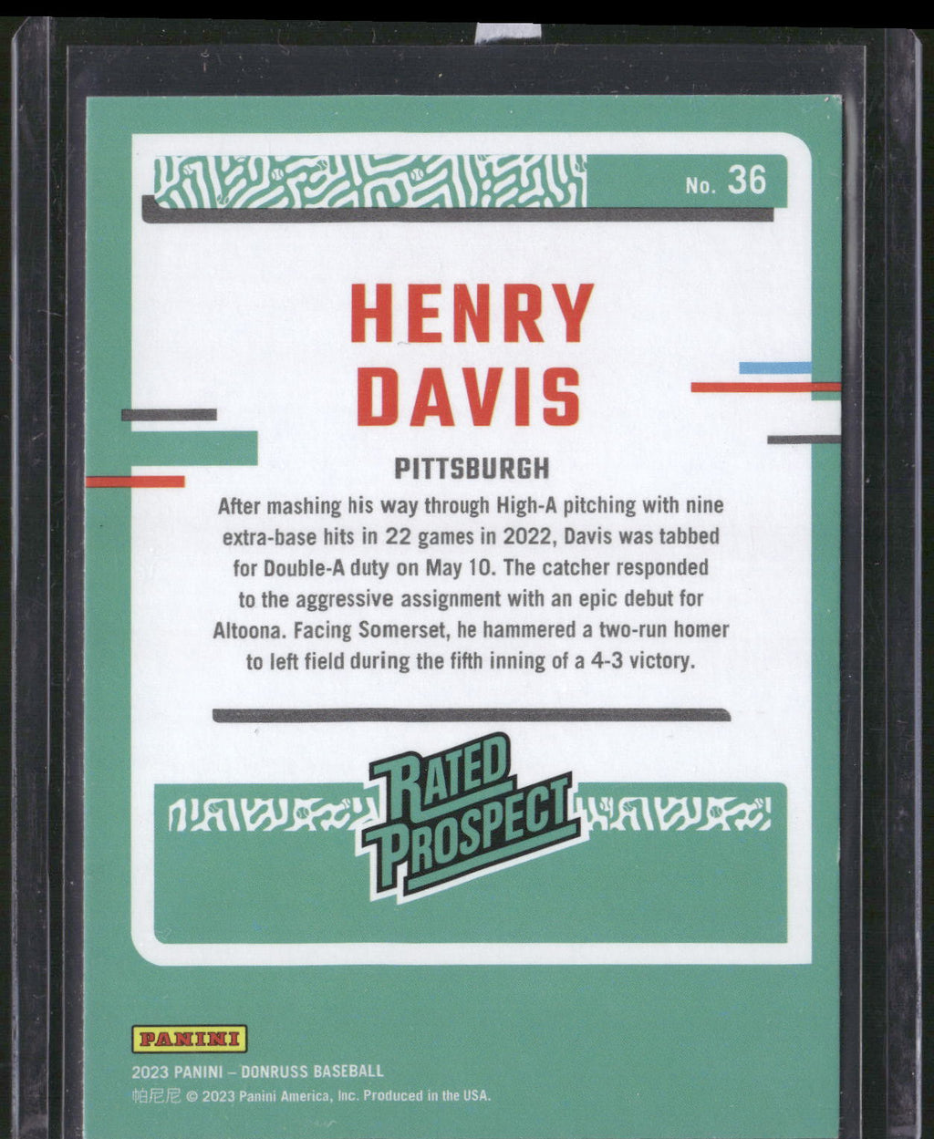 2023 Donruss #36 Henry Davis