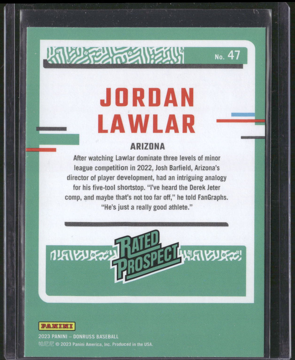 2023 Donruss #47 Jordan Lawlar