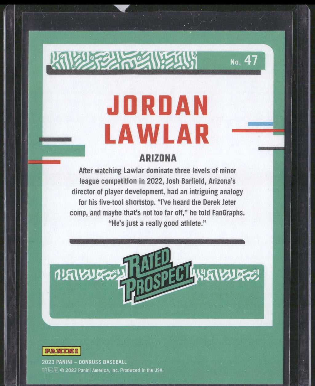 2023 Donruss #47 Jordan Lawlar