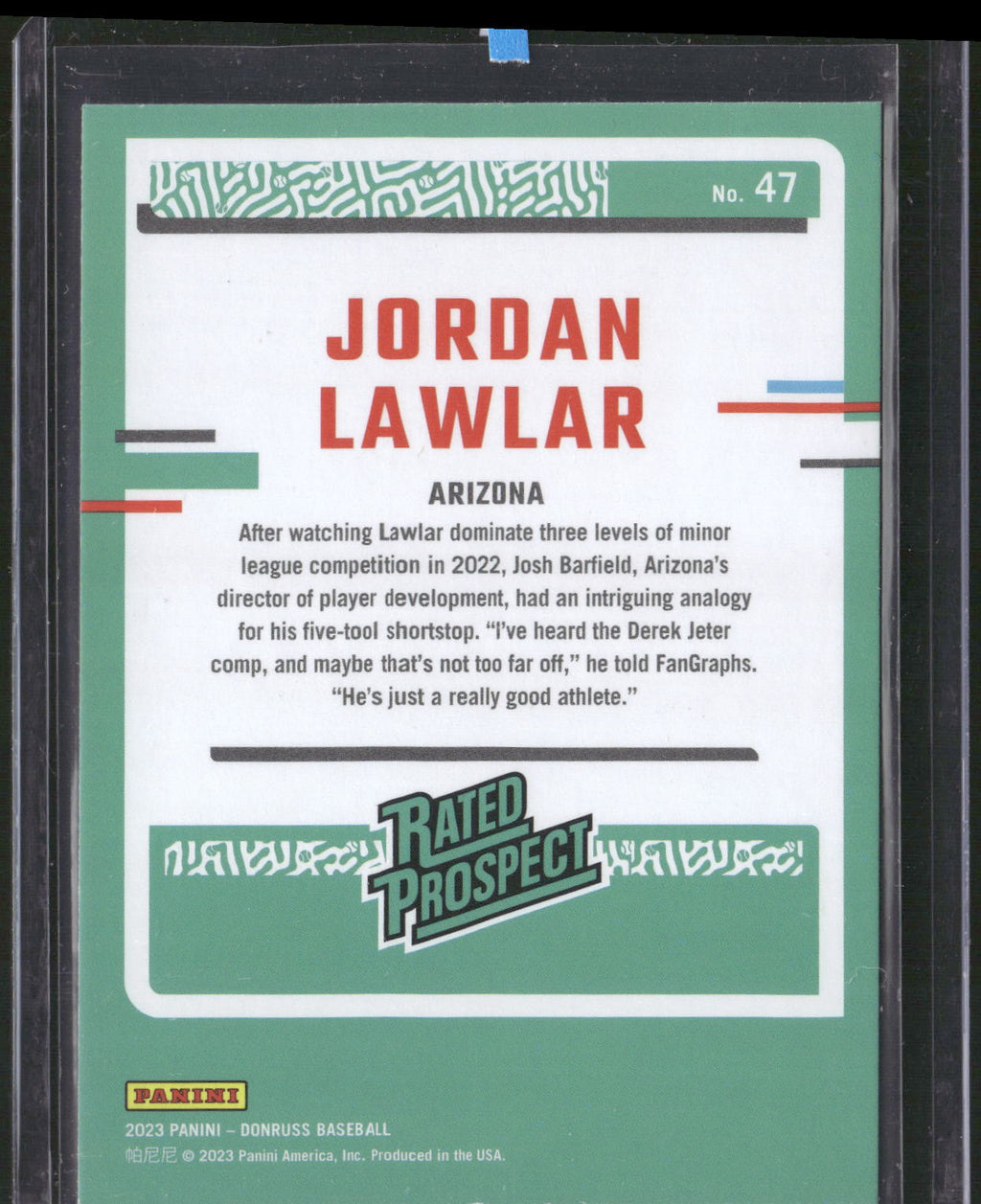 2023 Donruss #47 Jordan Lawlar