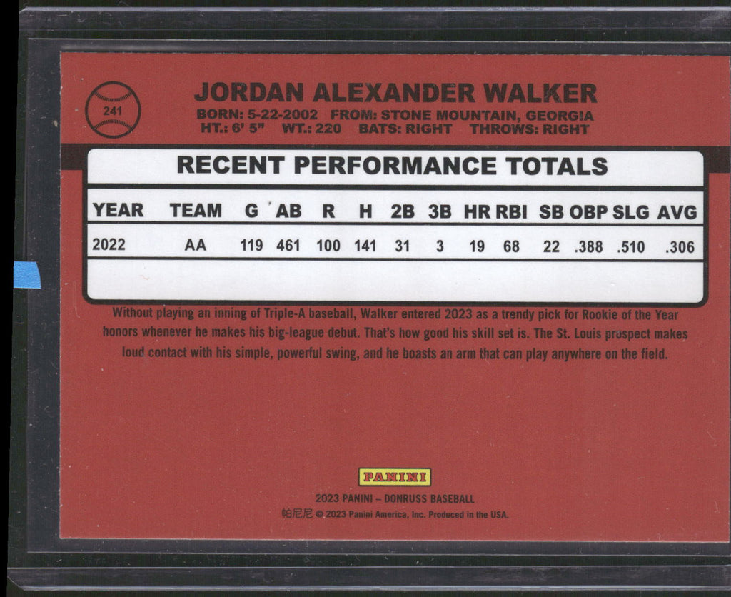 2023 Donruss #241b Jordan Walker