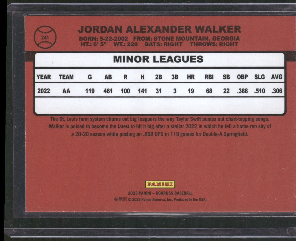 2023 Donruss #241 Jordan Walker