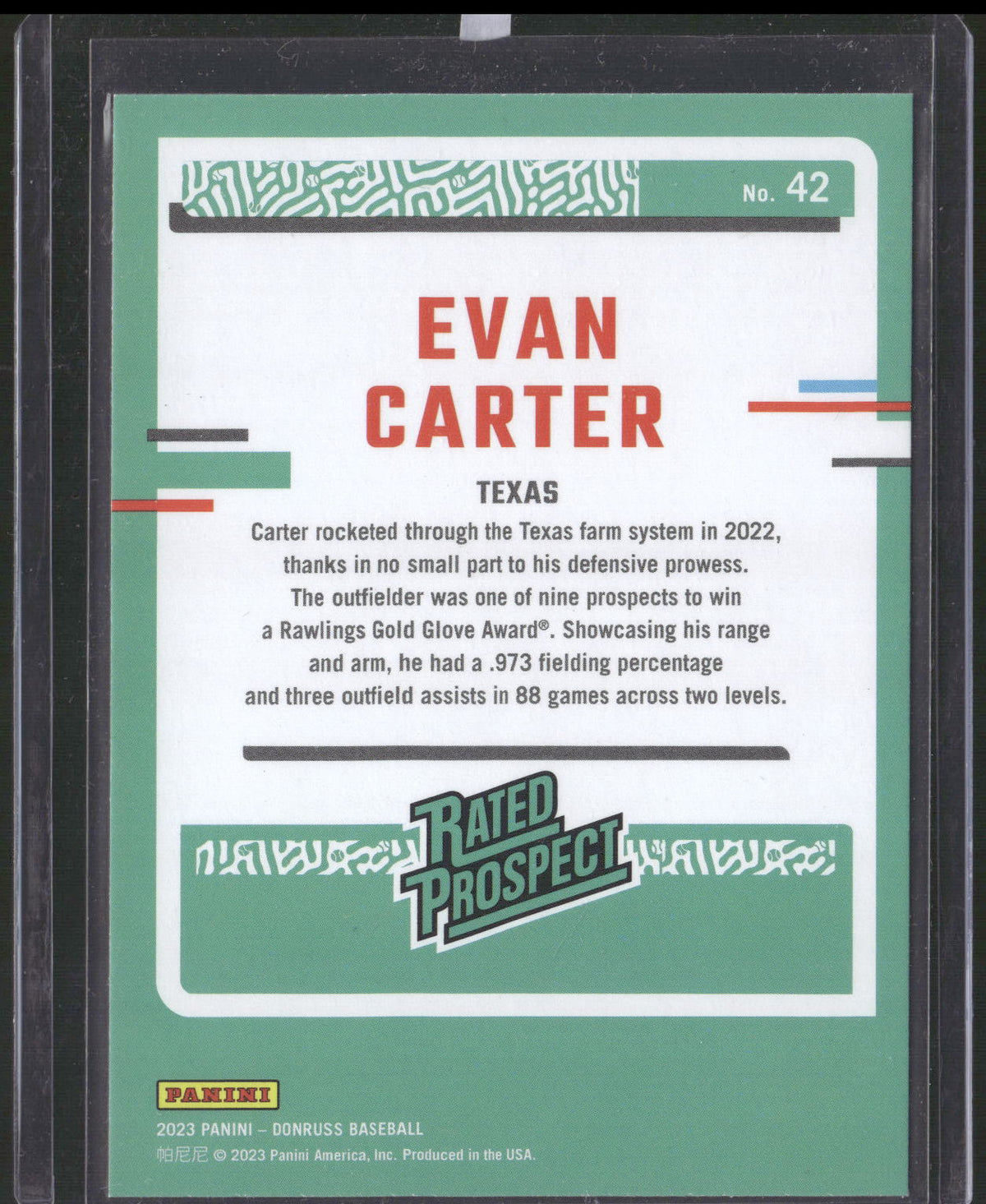 2023 Donruss #42 Evan Carter