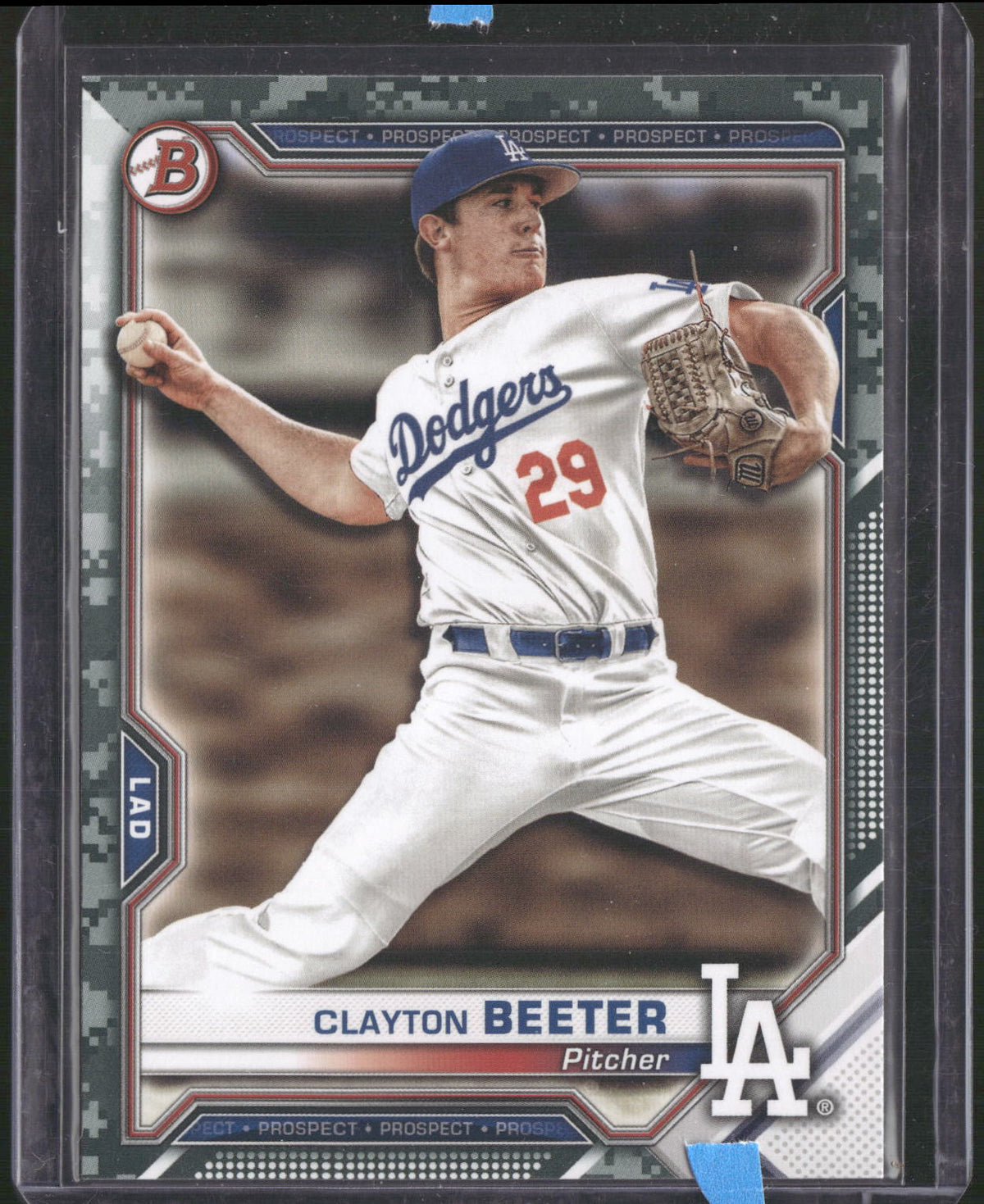 2021 Bowman #BP-16 Clayton Beeter Prospects Camo