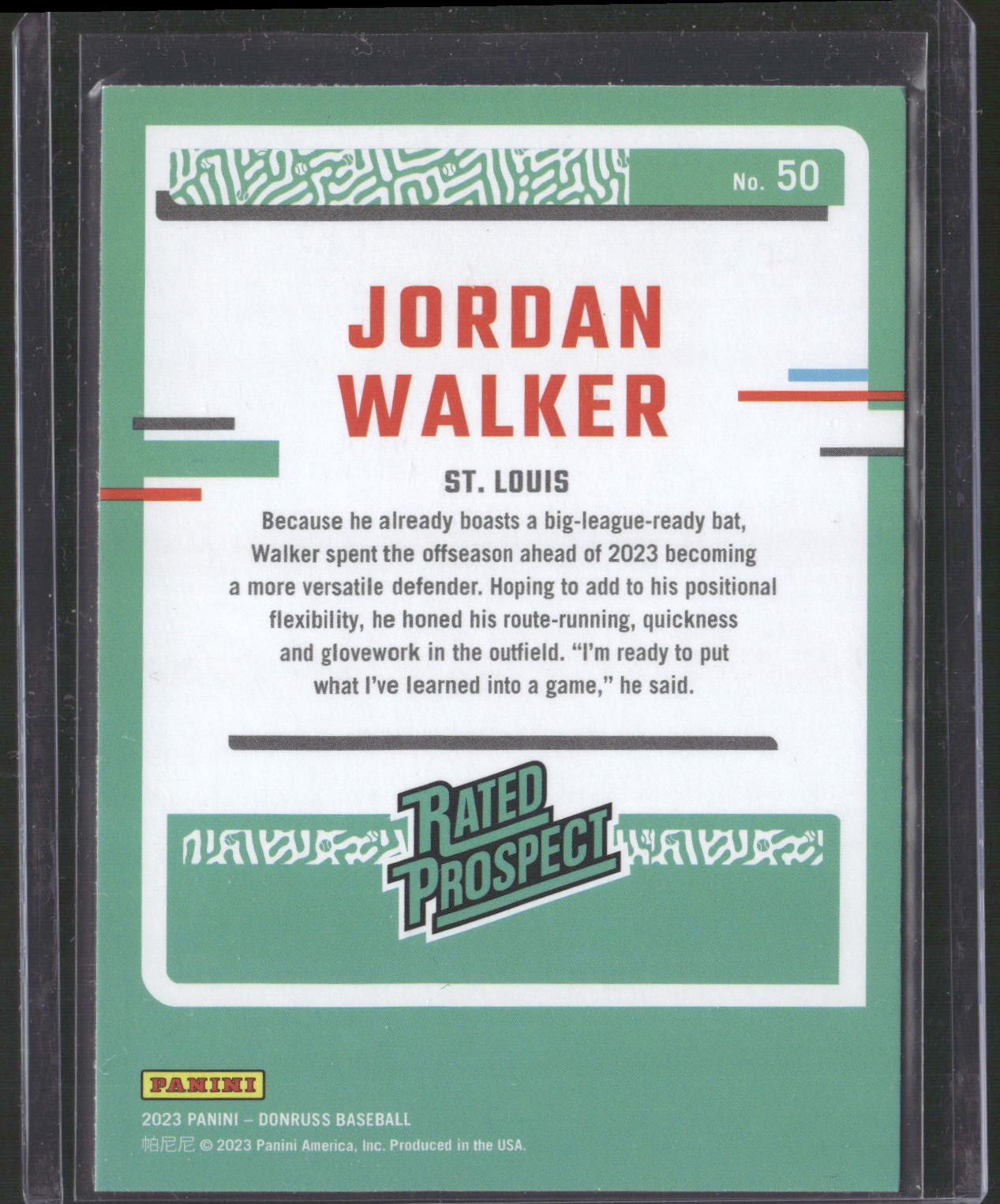 2023 Donruss #50 Jordan Walker