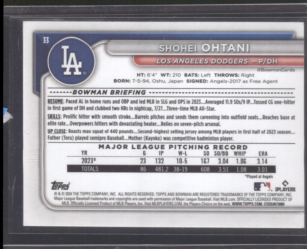 2024 Bowman #33 Shohei Ohtani