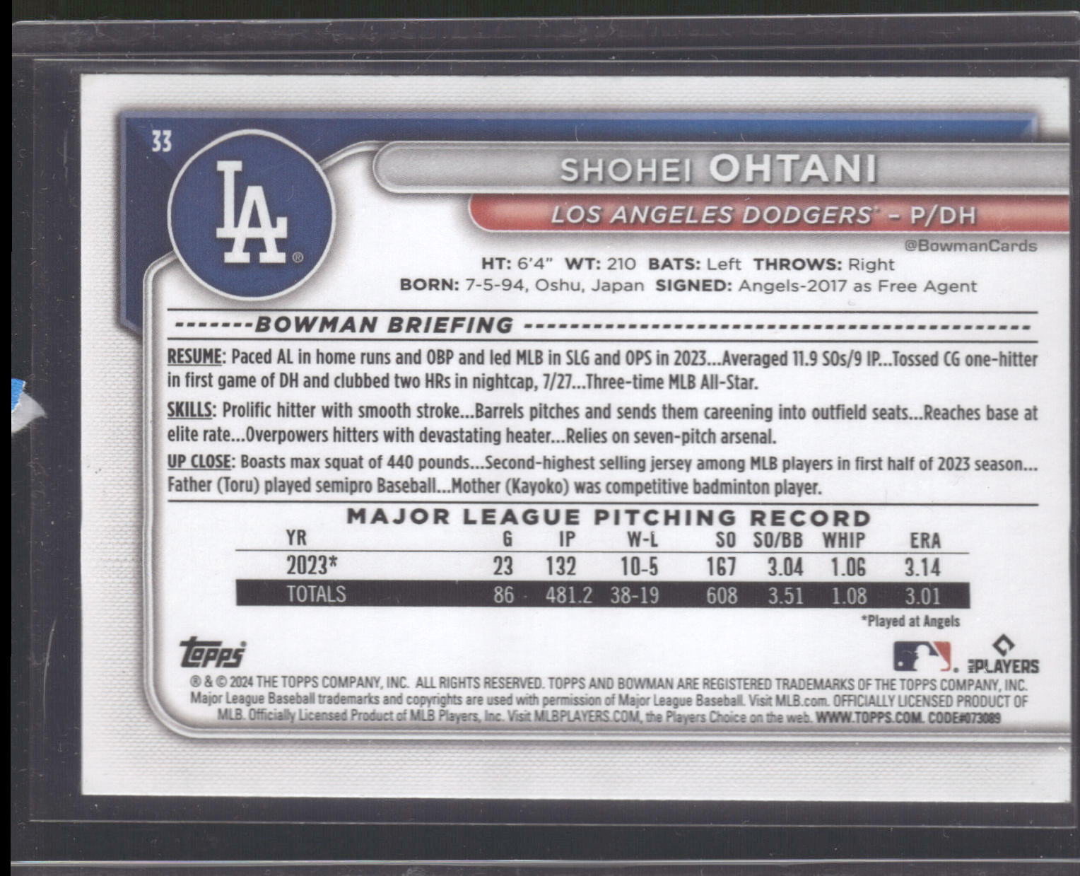 2024 Bowman #33 Shohei Ohtani