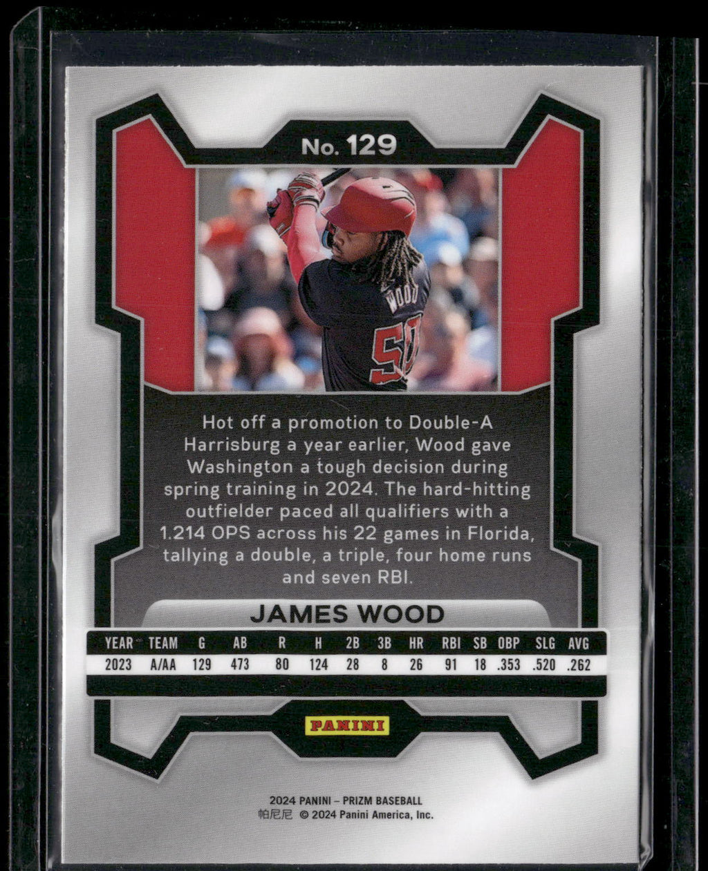 2024 Panini Prizm #129 James Wood
