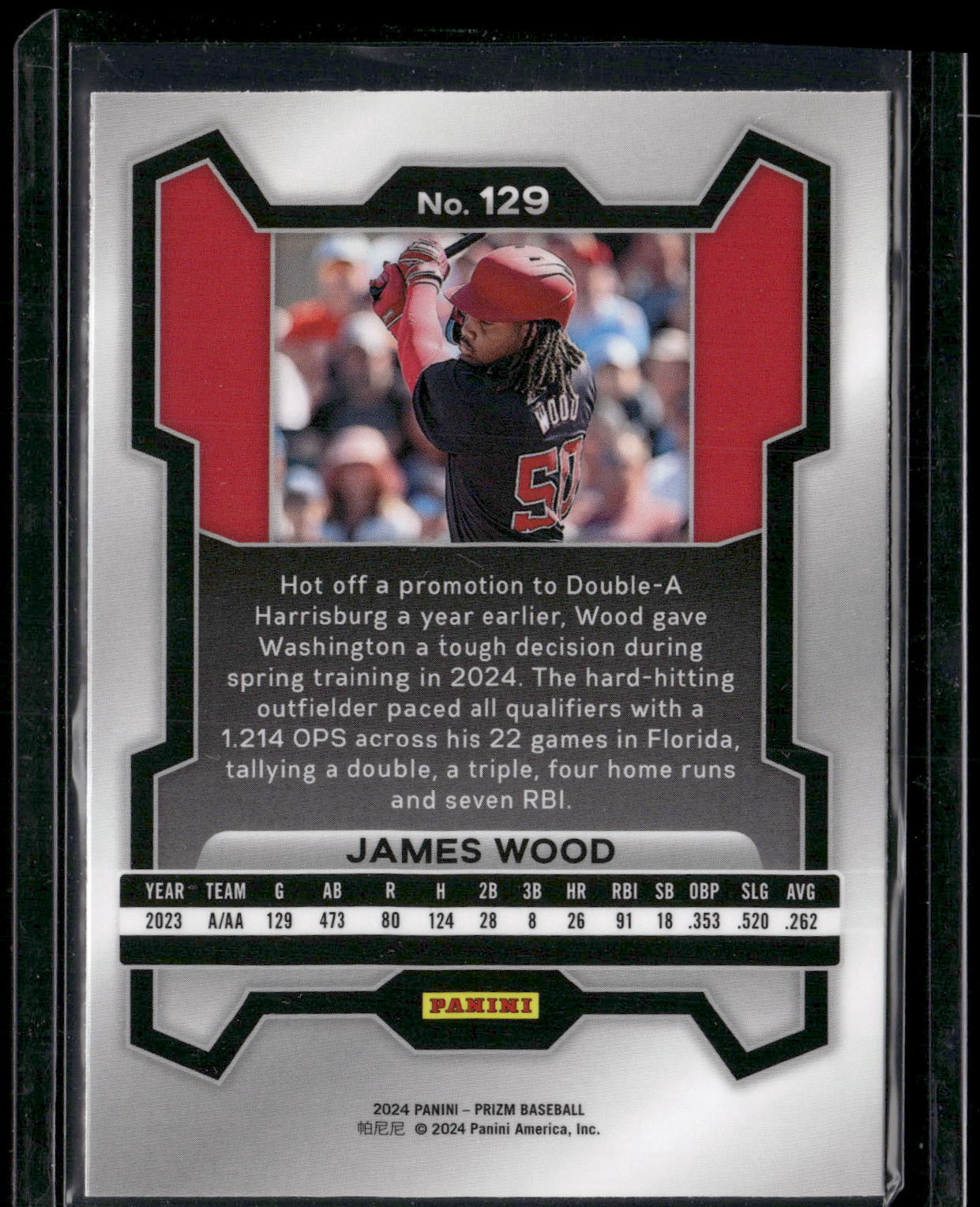 2024 Panini Prizm #129 James Wood