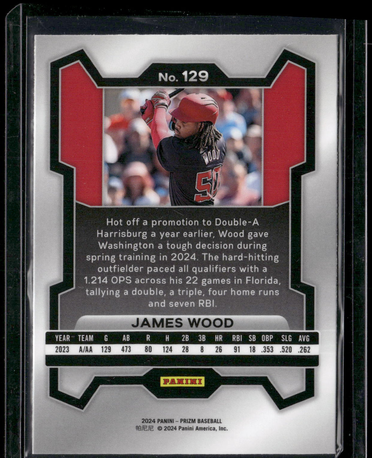 2024 Panini Prizm #129 James Wood