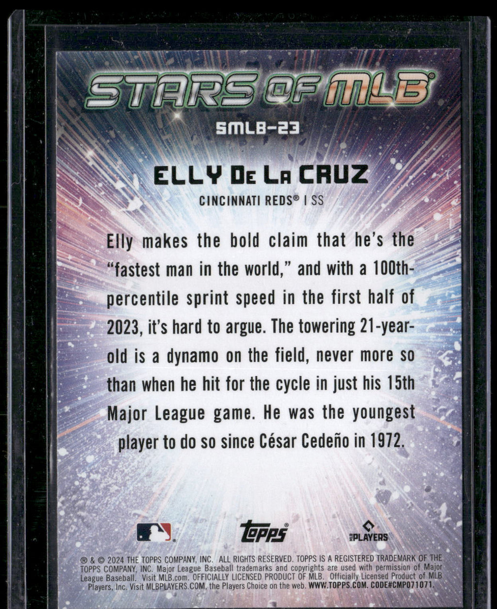 2024 Topps #SMLB-23 Elly De La Cruz Stars of MLB