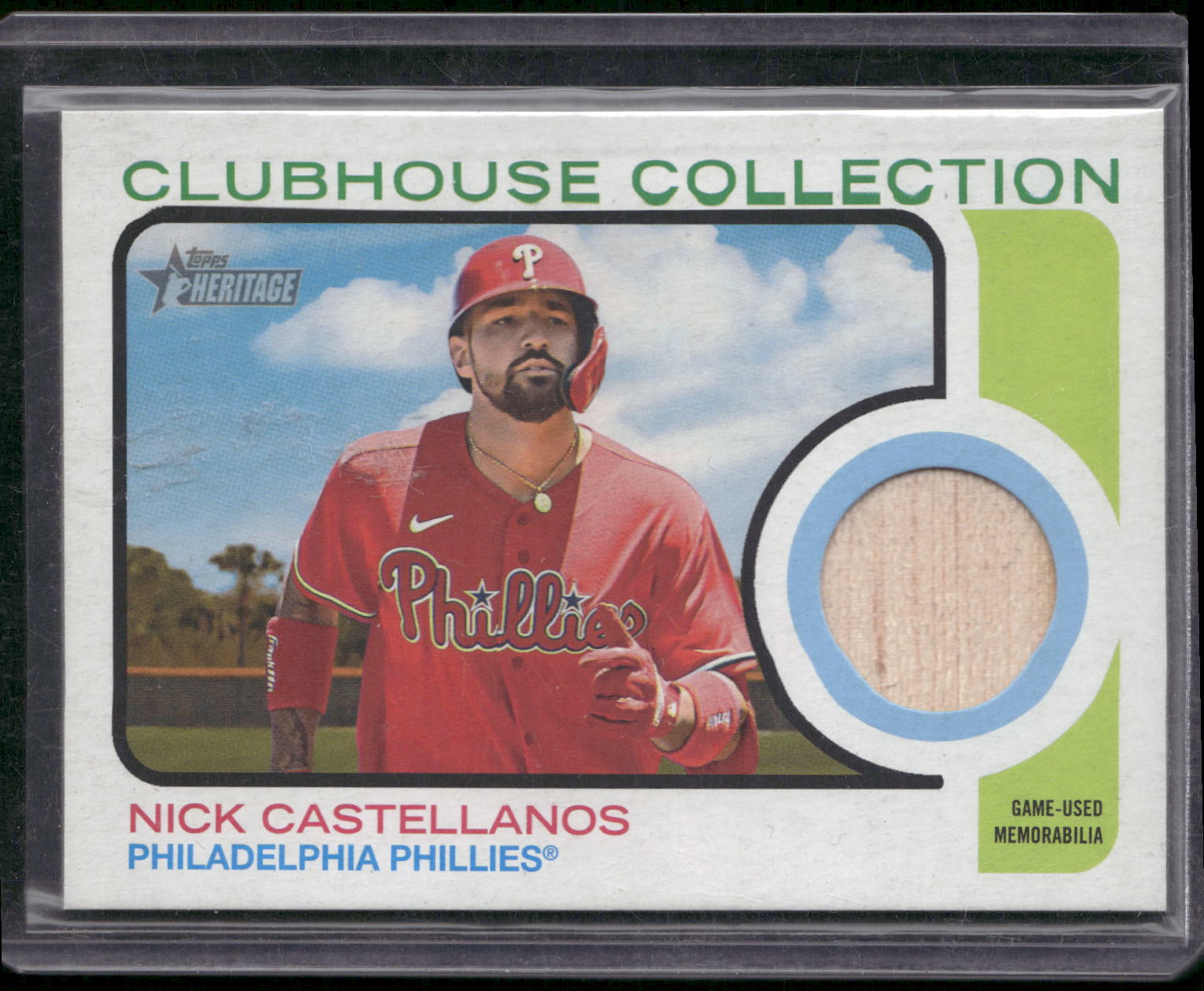 2022 Topps Heritage #CCR-NCS Nick Castellanos Clubhouse Collection Relics