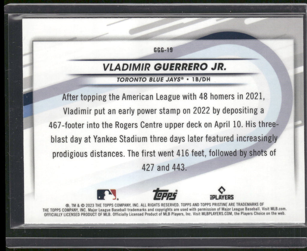 2023 Topps Pristine #GGG-19 Vladimir Guerrero Jr. Going...Going...Gone!