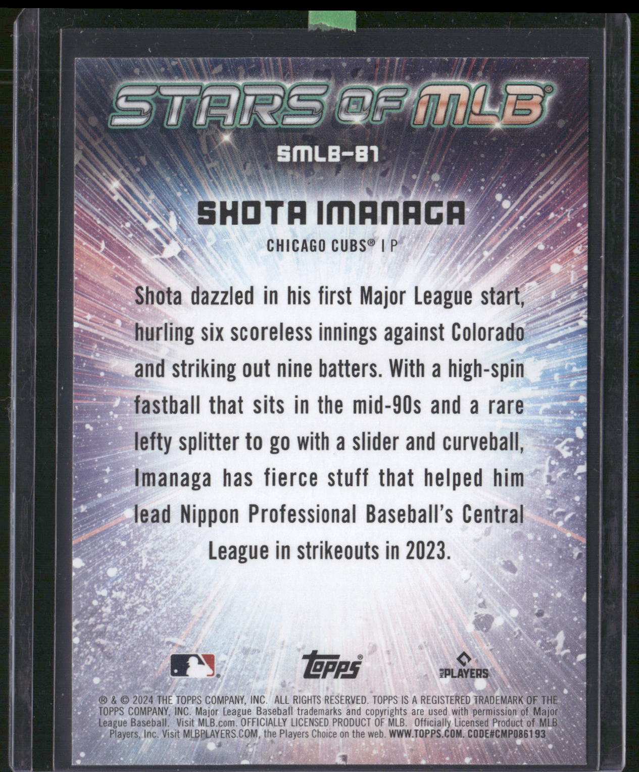 2024 Topps Update #SMLB-81 Shota Imanaga Stars of MLB
