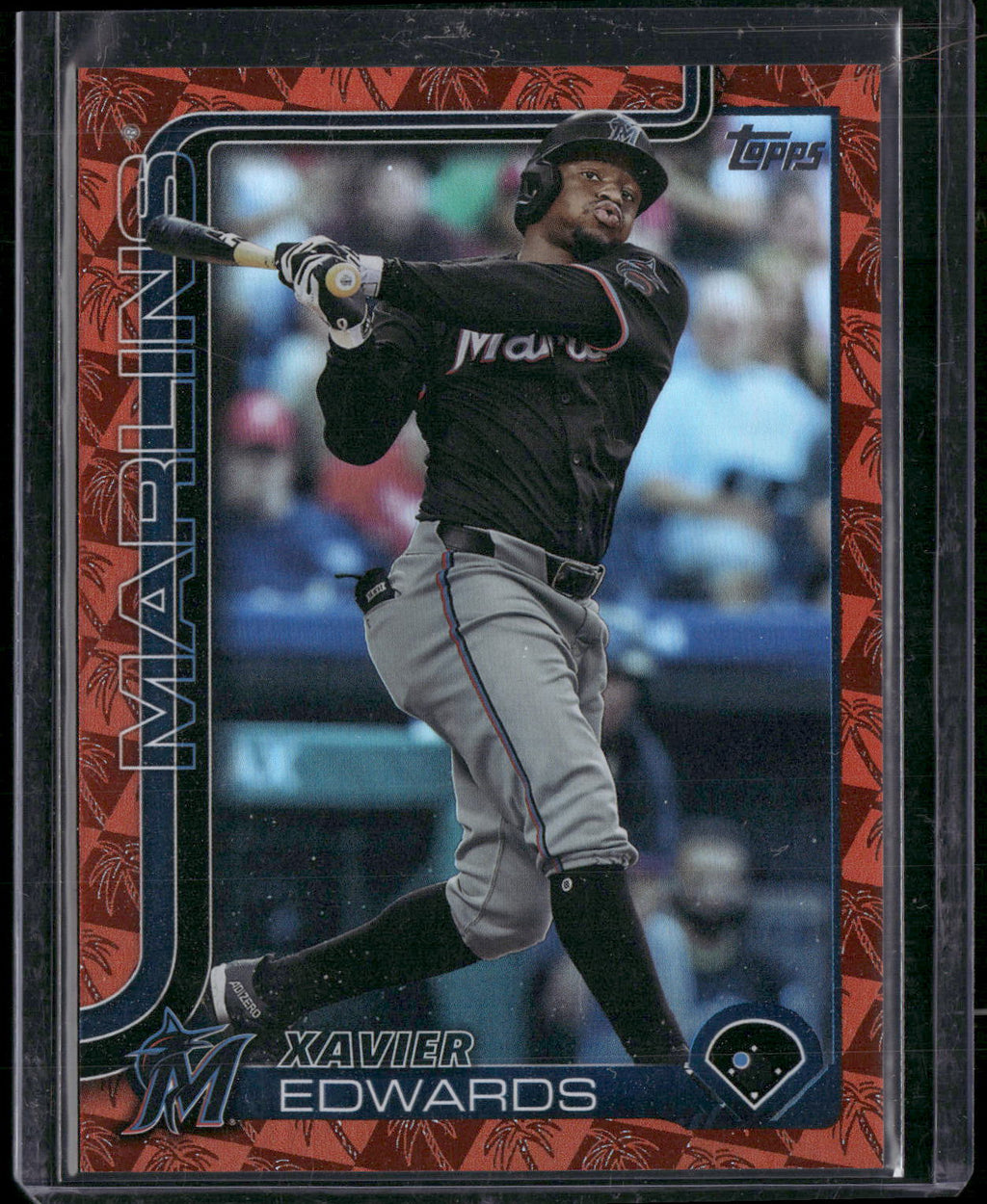 2025 Topps #258 Xavier Edwards Orange Diamante #/25