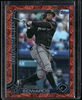 2025 Topps #258 Xavier Edwards Orange Diamante #/25