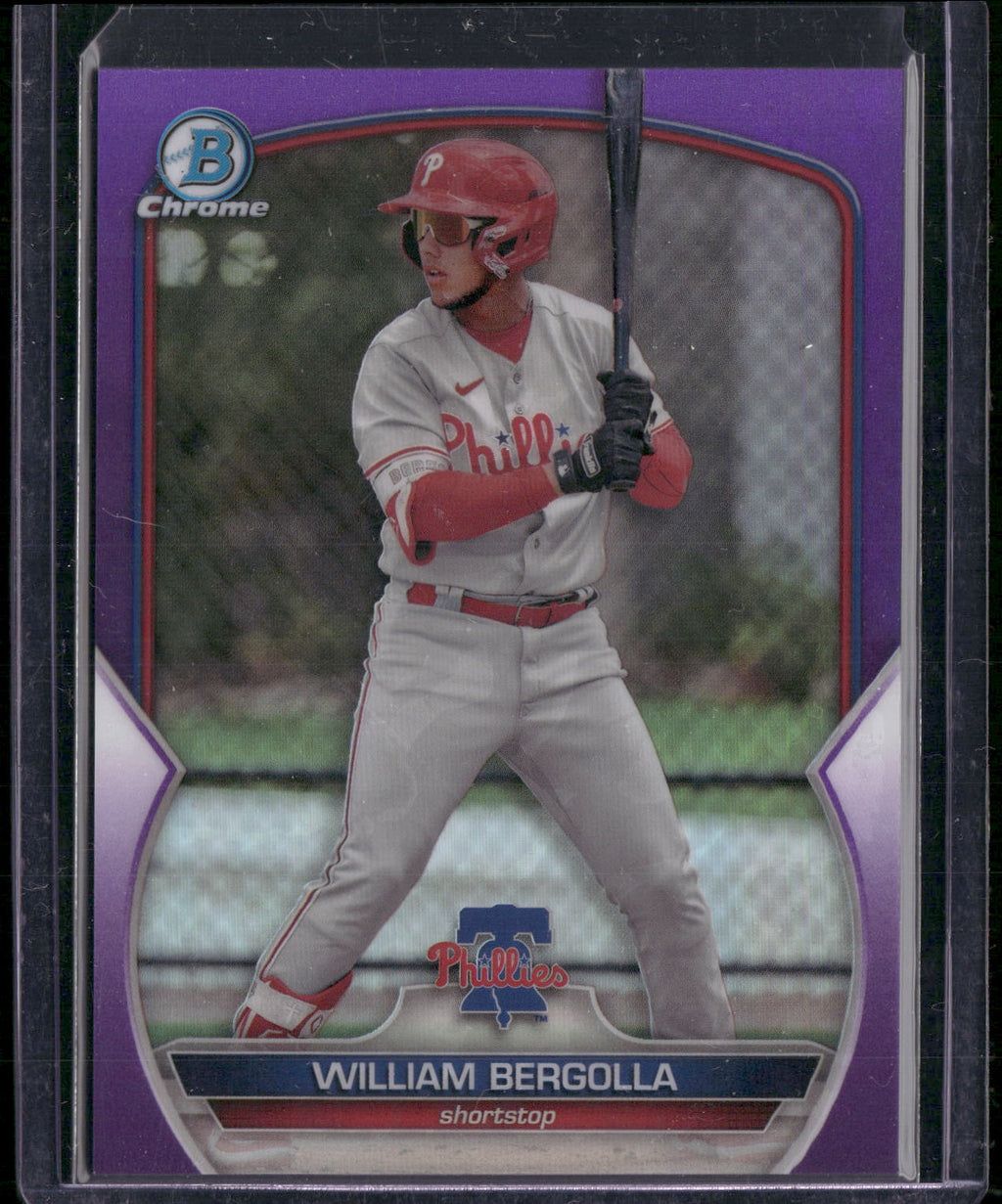 2023 Bowman Chrome #BCP-232 William Bergolla Prospects Purple Refractor #/250