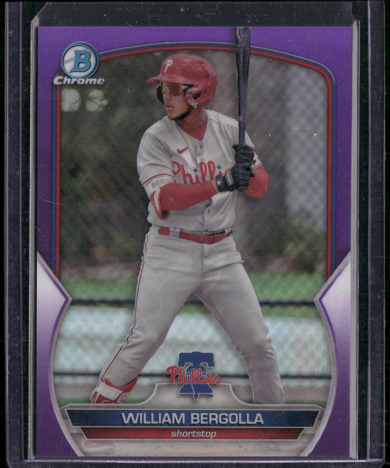 2023 Bowman Chrome #BCP-232 William Bergolla Prospects Purple Refractor #/250