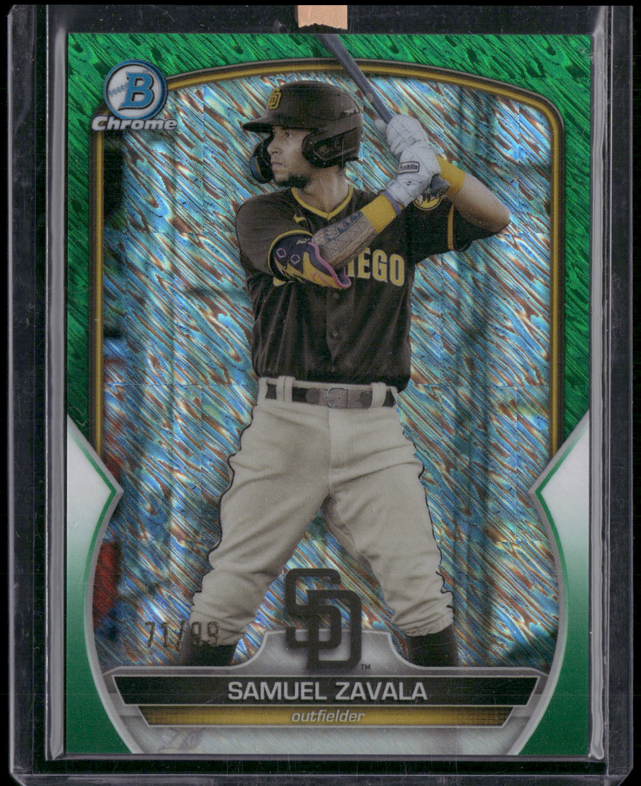 2023 Bowman #BP-75 Samuel Zavala Prospects Green Pattern #/99