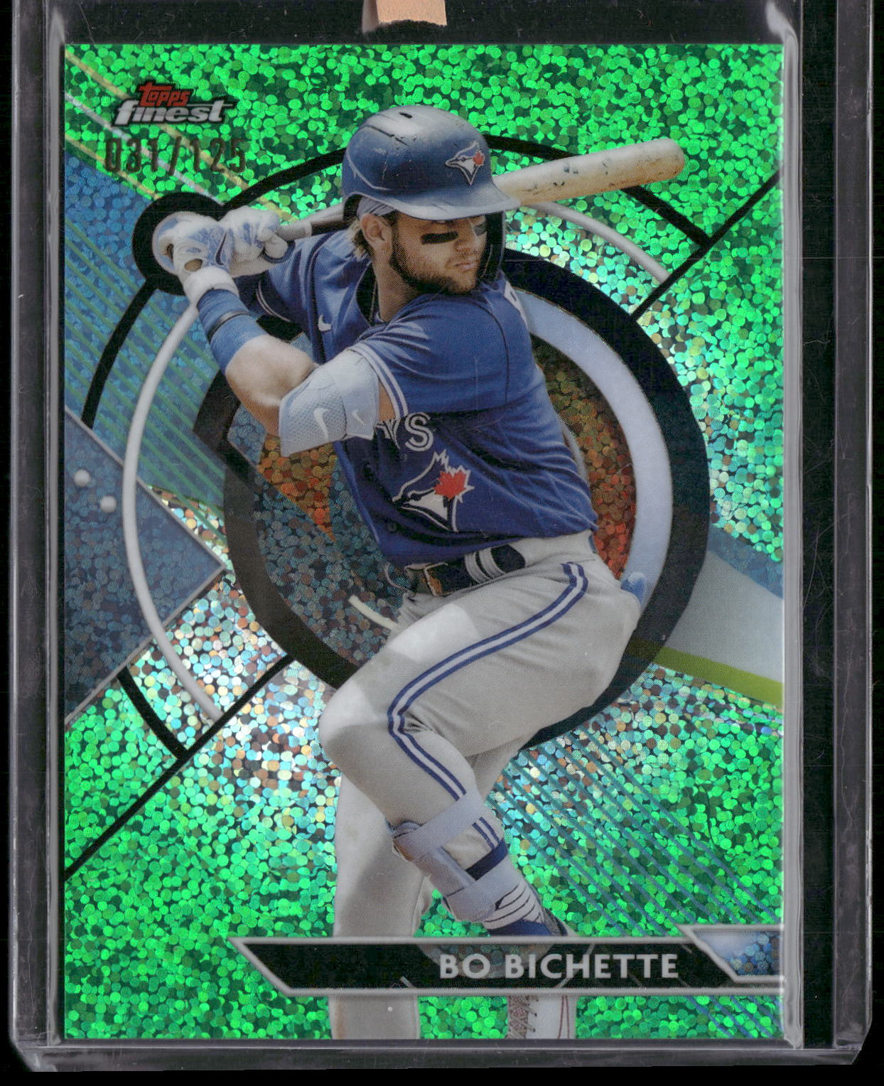 2023 Finest #5 Bo Bichette Green Speckle Refractor #/125