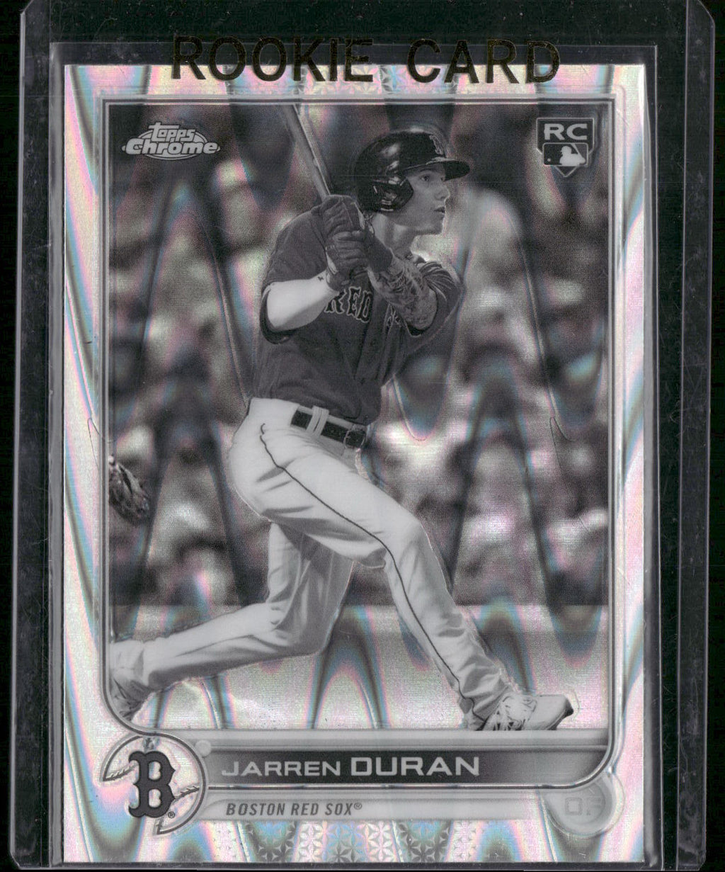 2022 Topps Chrome Sonic #113 Jarren Duran Black & White RayWave