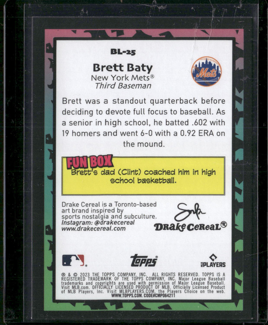 2023 Topps Big League #BL-25 Brett Baty Big Leaguers