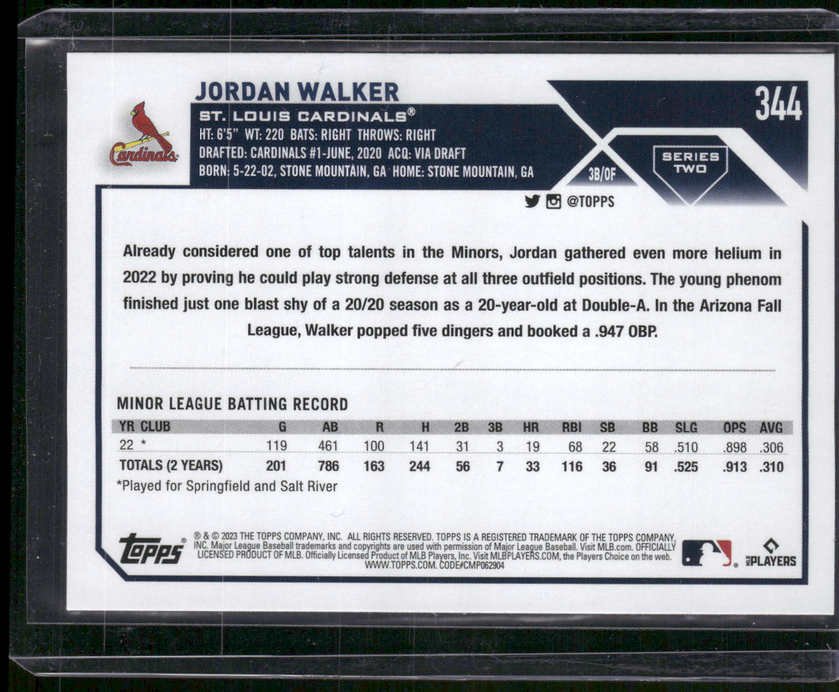 2023 Topps #344 Jordan Walker