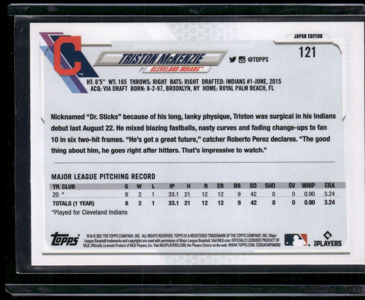 2021 Topps Japan Edition #121 Triston McKenzie