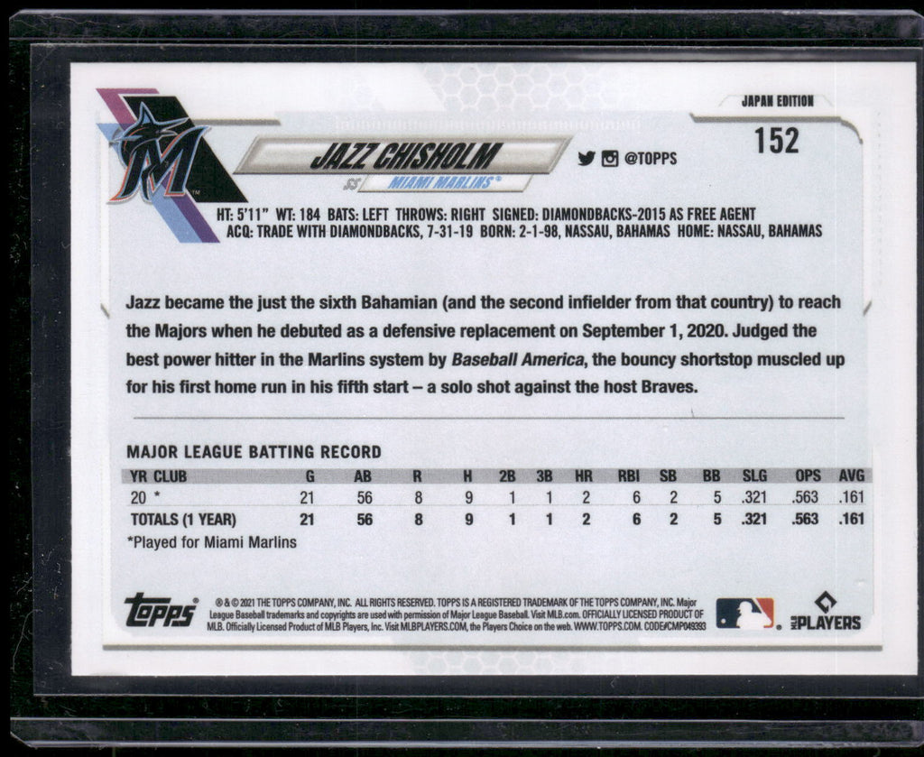 2021 Topps Japan Edition #152 Jazz Chisholm