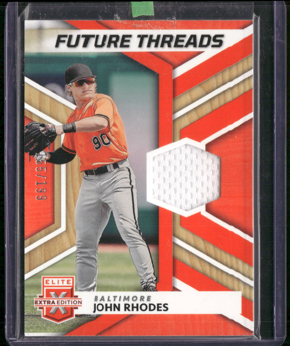 2022 Panini Elite Extra Edition #FT-JR John Rhodes Future Threads Orange #/199